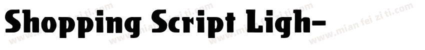 Shopping Script Ligh字体转换